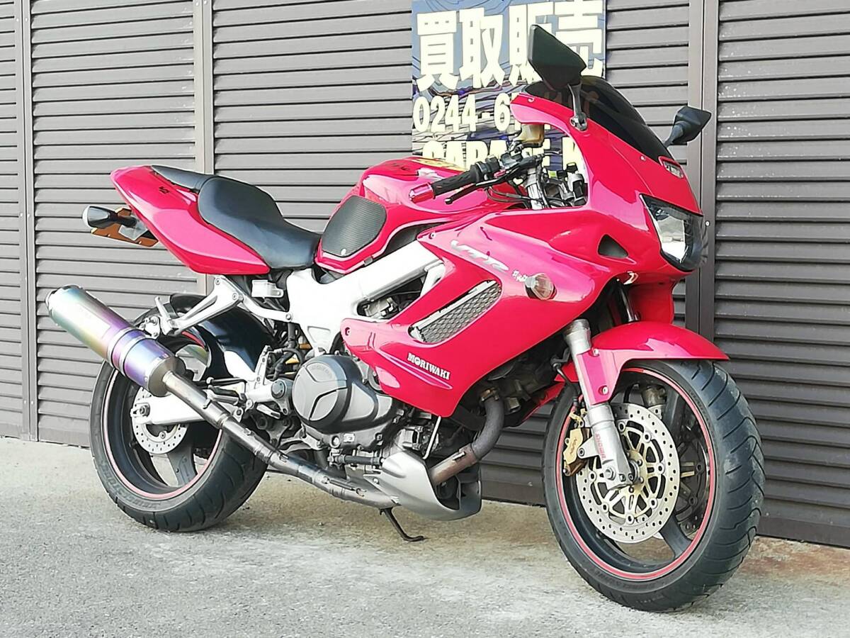 VTR1000F(SC36) モリワキZEROチタンマフラー(JMCA対応)付! ETC付! メーター距離のわりには状態いいです! 福島発! 拍卖