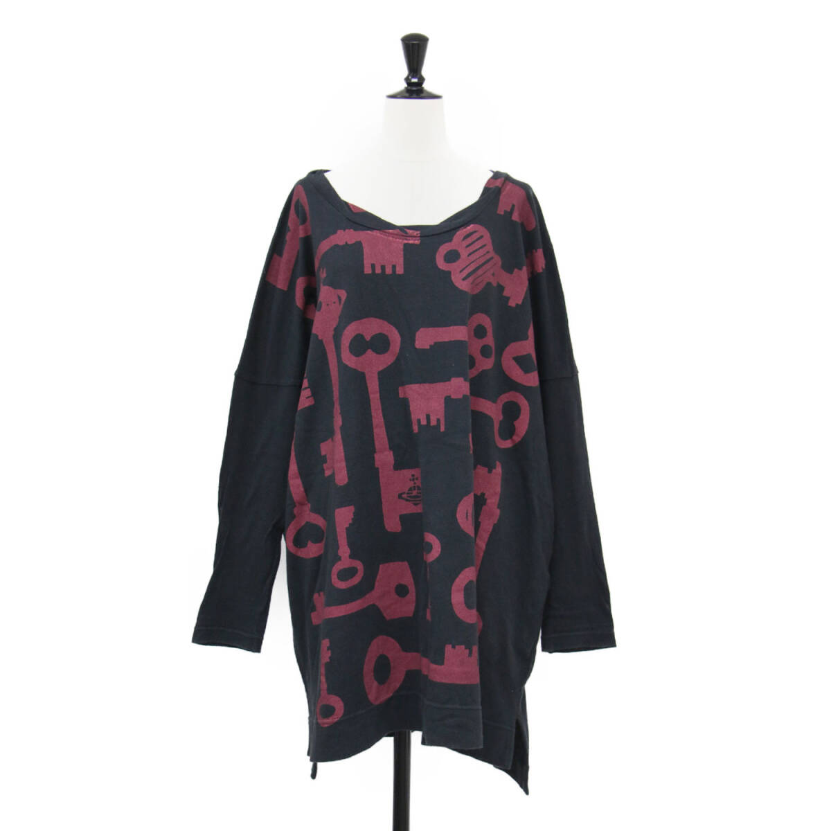 vivienne westwood ヴィヴィアン ウエストウッド Tシャツ 2(M) | キー プリント オーバーサイズ Tシャツ / カットソー 鍵 オーブ柄拍卖