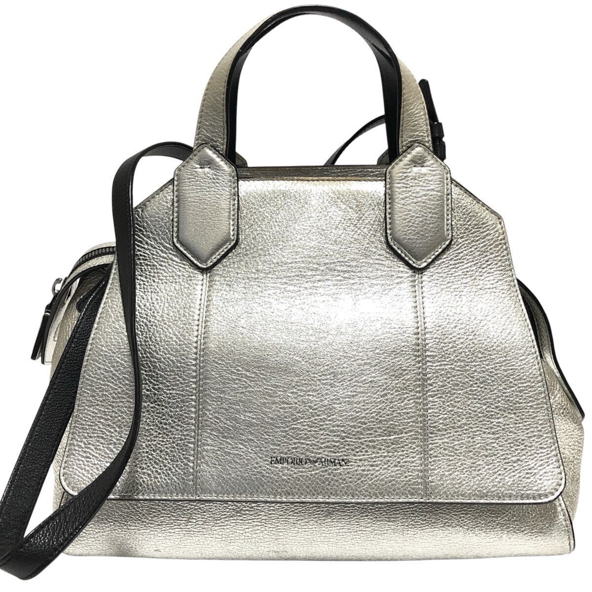 【エンポリオアルマーニ】基準内 EMPORIO ARMANI ハンドバッグ ロゴモチーフ 2way ショルダーバッグ 本革 レザー メンズ レディース 拍卖