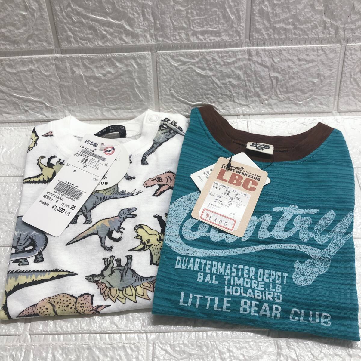 ★【在庫処分価格】LITTLE BEAR CLUB LB CLUB タンクトップ 半袖 Tシャツ 95㎝ 2点 子供 キッズ 経年保管品 現状品☆C4-1455J拍卖