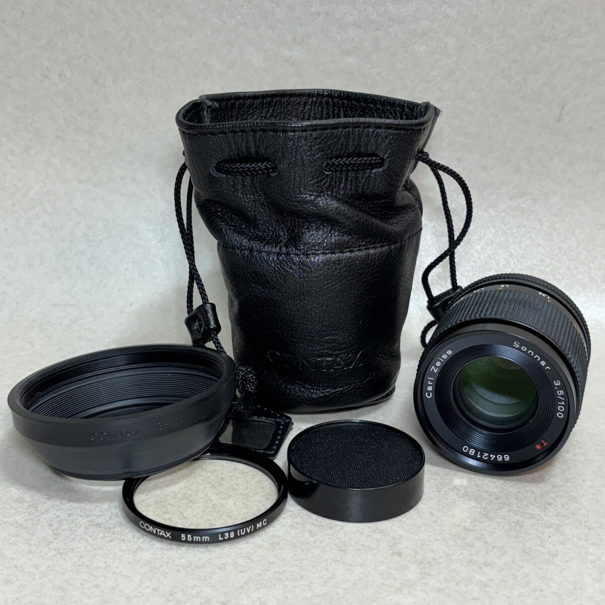 2 - 12 )CONTAX Carl Zeiss Sonnar 3.5/100 T* ☆ コンタックス カメラレンズ拍卖