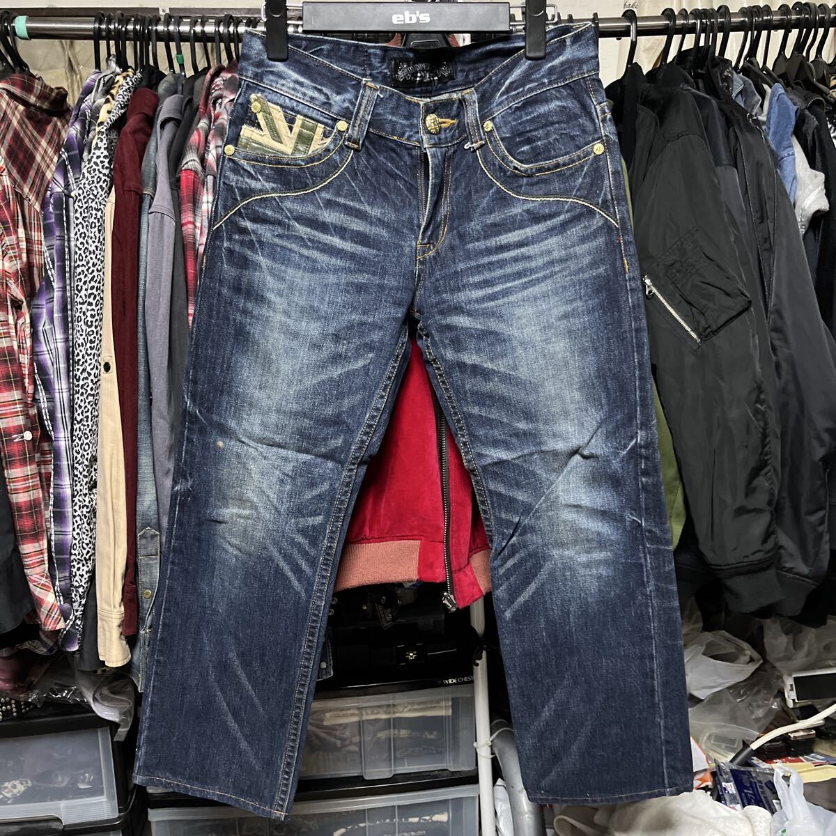 REDPEPPER デニム パンツ W30 インディゴ 色落ち加工拍卖