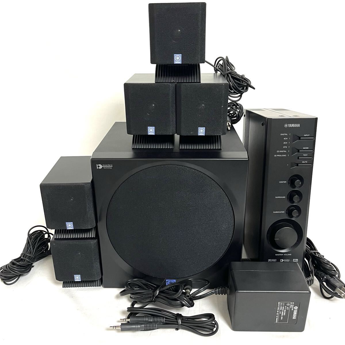 【付属品多数】YAMAHA TSS-1 ハウスシアターサウンドシステム 5.1ch 4.1ch 48W 40Hz 20kHz DOLBY パワースピーカー拍卖