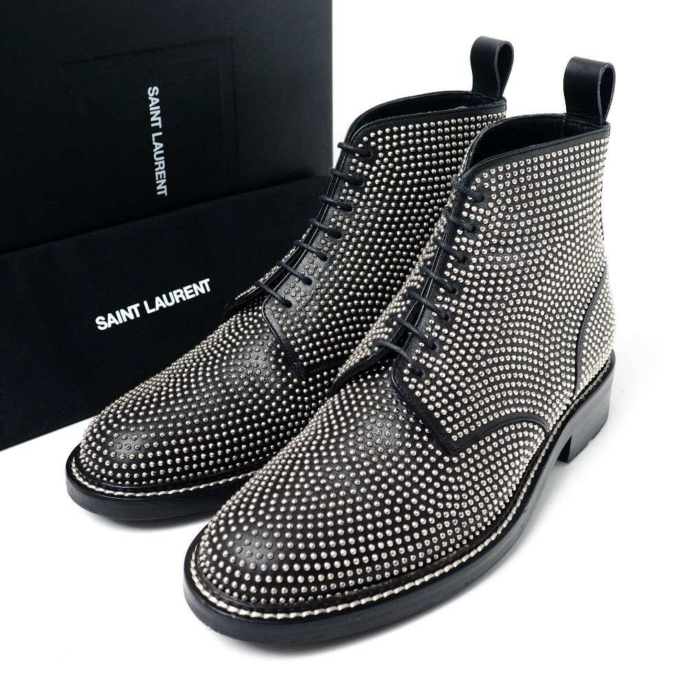 美品 SAINT LAURENT PARIS サンローランパリ ブーツ サイズ42 スタッズ拍卖