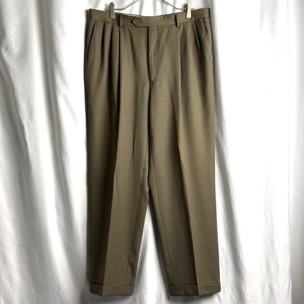 90s GIVENCHY MONSIER 3タック スラックス 38R USA製 W37×L31 ワイド パンツ ジバンシィ ムッシュ 80s オールド ビンテージ拍卖