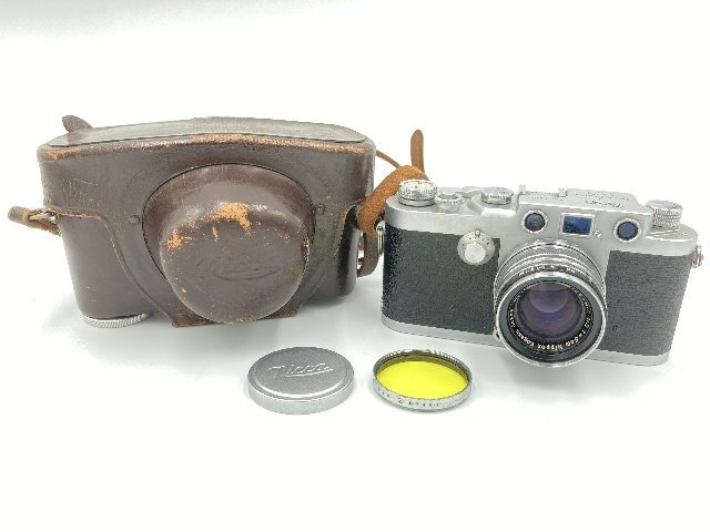 Nicca ニッカ レンジファインダー 3-F型 / NIKKOR-H・C 5cm F2 革ケース/レンズフード付 ∥ 75495-1拍卖