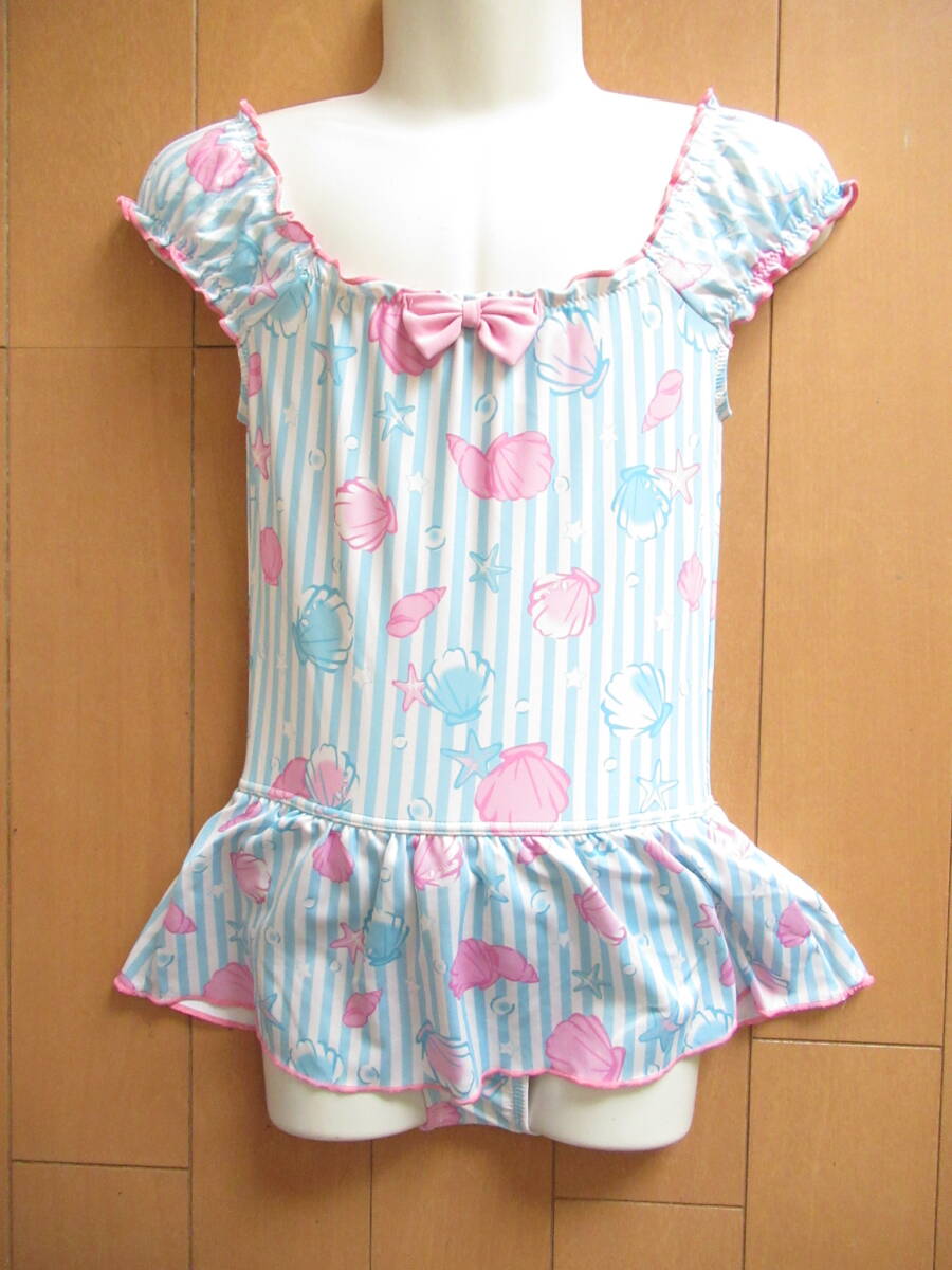 ★美品★ TOPVALU 水着 スイムウェア ワンピース 子供 女の子 130cm SW13973拍卖