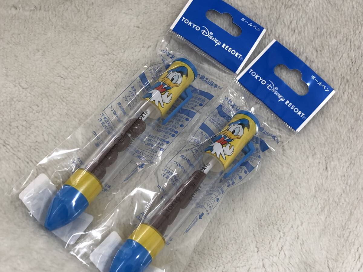 ◇ ボールペン ドナルド クランチ型 フード 2本セット TDR ディズニーリゾート ドナルドダック拍卖
