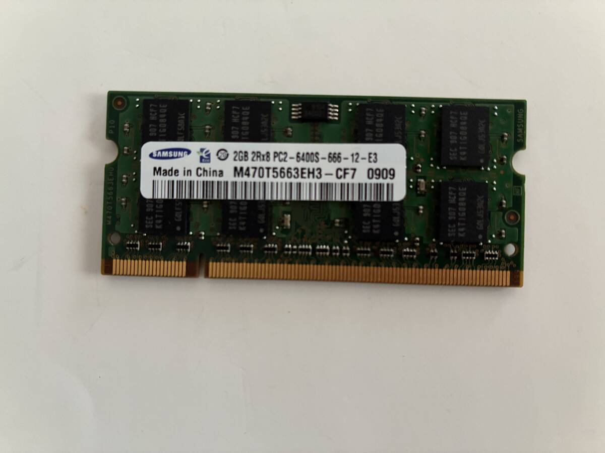 【中古】 ノートPC用メモリ SAMSUNG PC2-6400S-666-12-E3 2GB 1枚拍卖