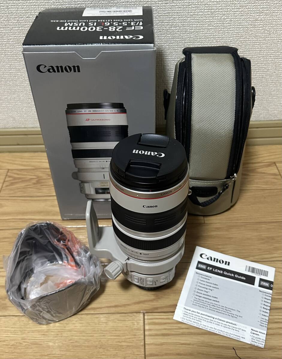 未使用保管品 CANON キャノン EF28-300mm F3.5-5.6L IS USM EF28-300LIS 望遠レンズ 元箱取説付属品付き 極上品 防湿庫保管品拍卖