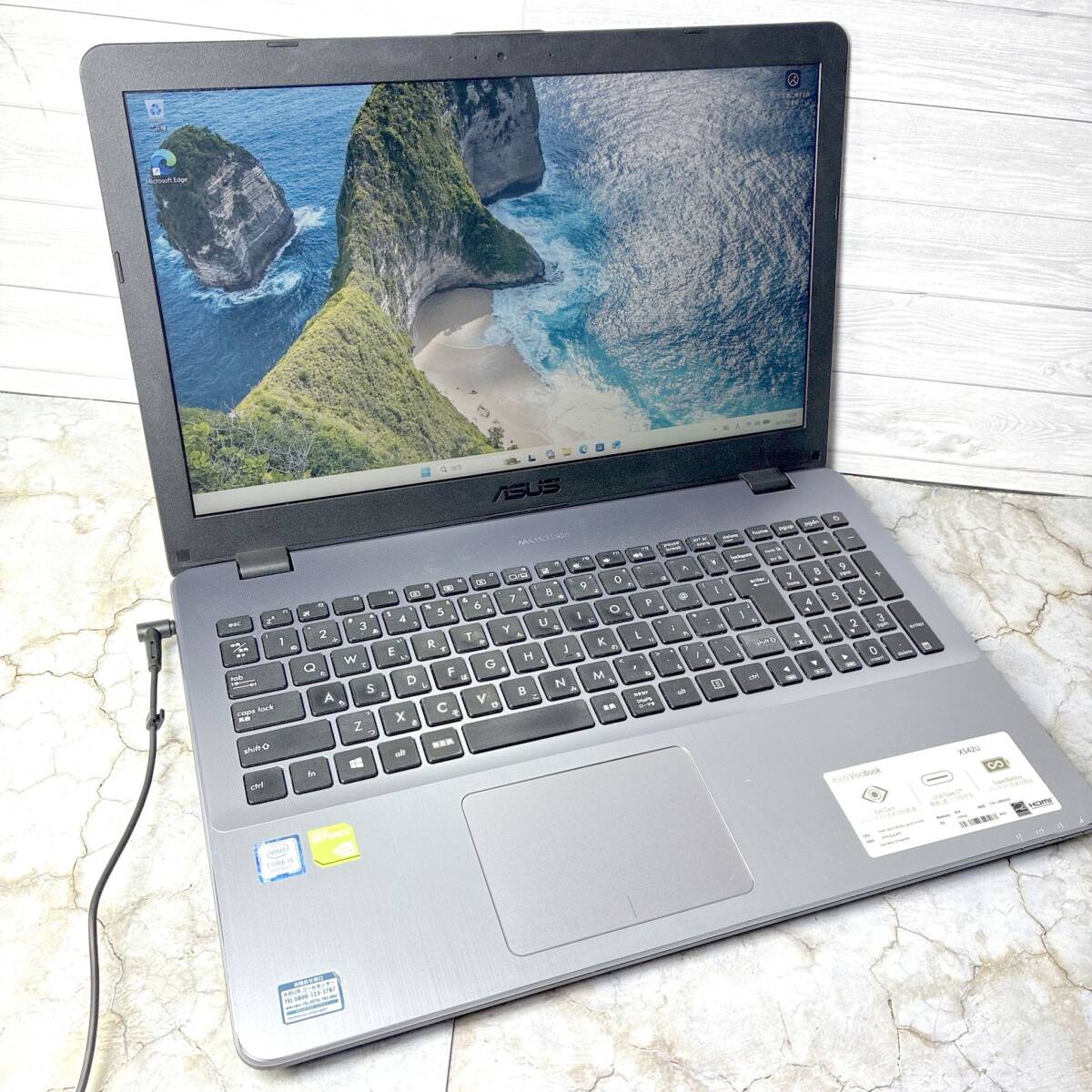 ASUS VivoBook 15 X542UN CPU第8世代 インテル Core i5 8250U メモリ8GB ストレージ容量:SSD128GB HDD:1TB GeForce MX150拍卖