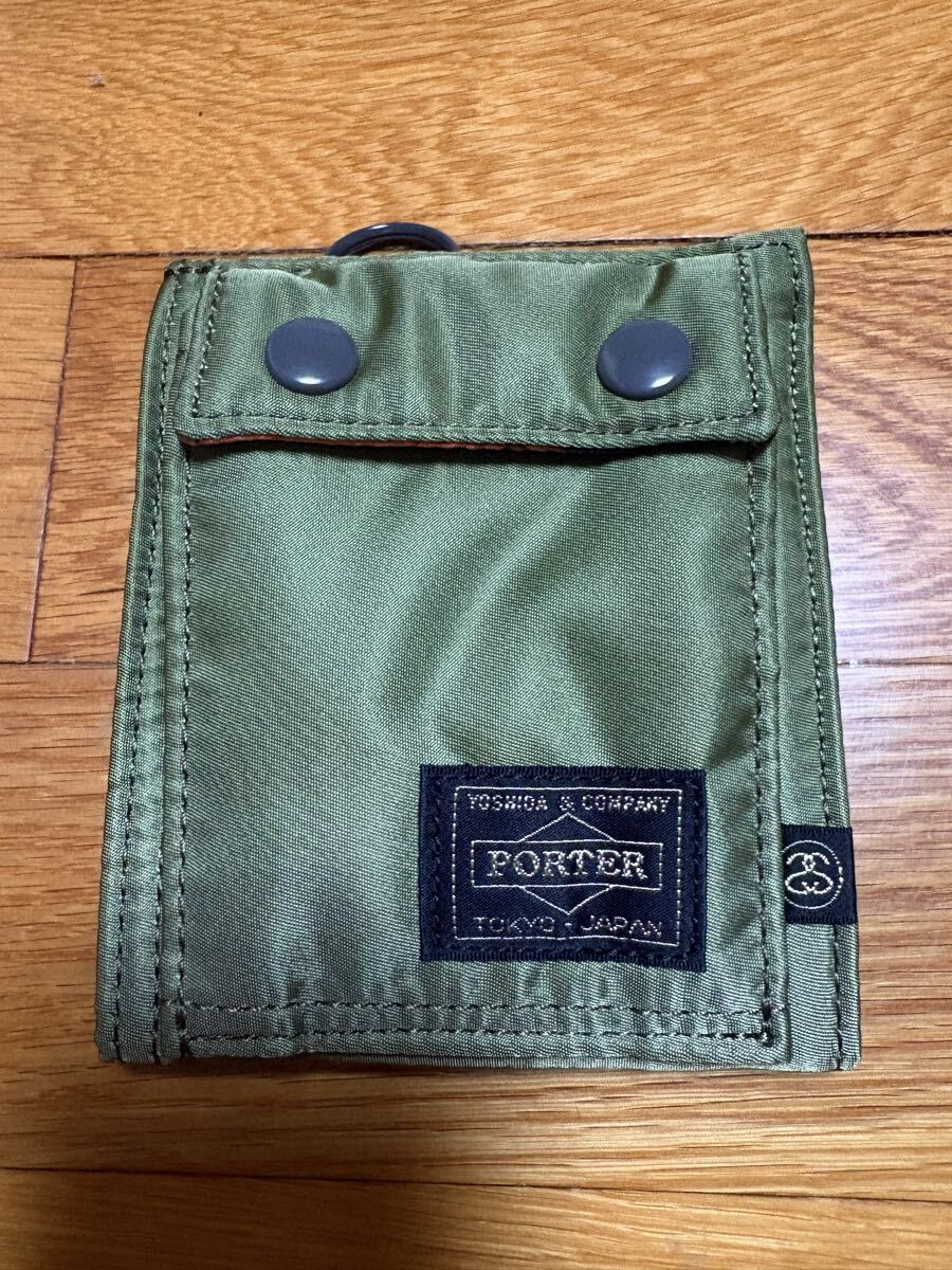 新品未使用!PORTER STUSSY TANKER タンカー 吉田カバン 二つ折り財布 ブラック 黒 ポーター ステューシー オリーブ サイフ拍卖