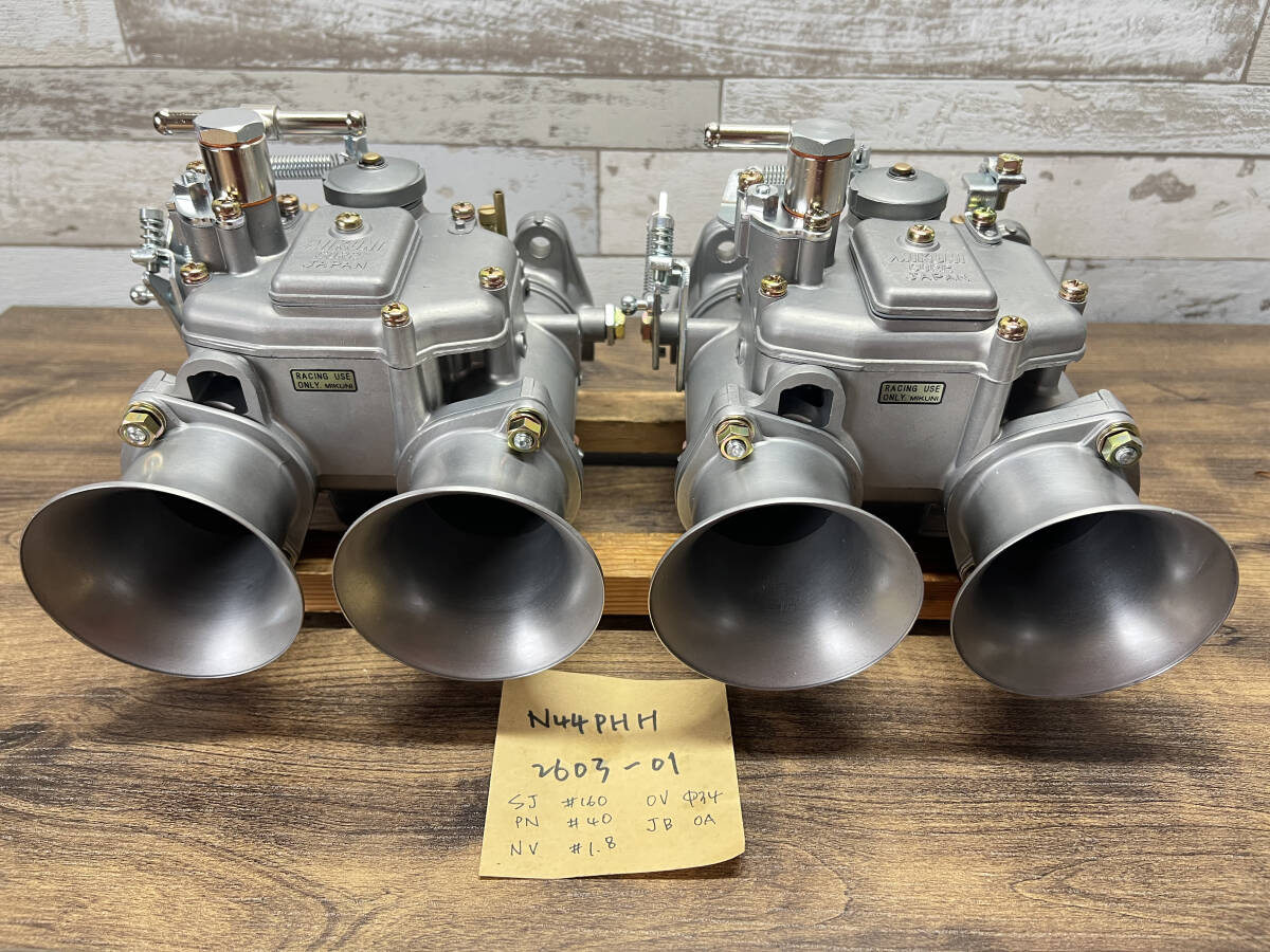 MIKUNI SOLEX 4-N44PHH ミクニ ソレックス 4型 フルオーバーホール 2基 クーリングチャンネル ファンネル付 2603-01 ※Foreigners welcome.拍卖