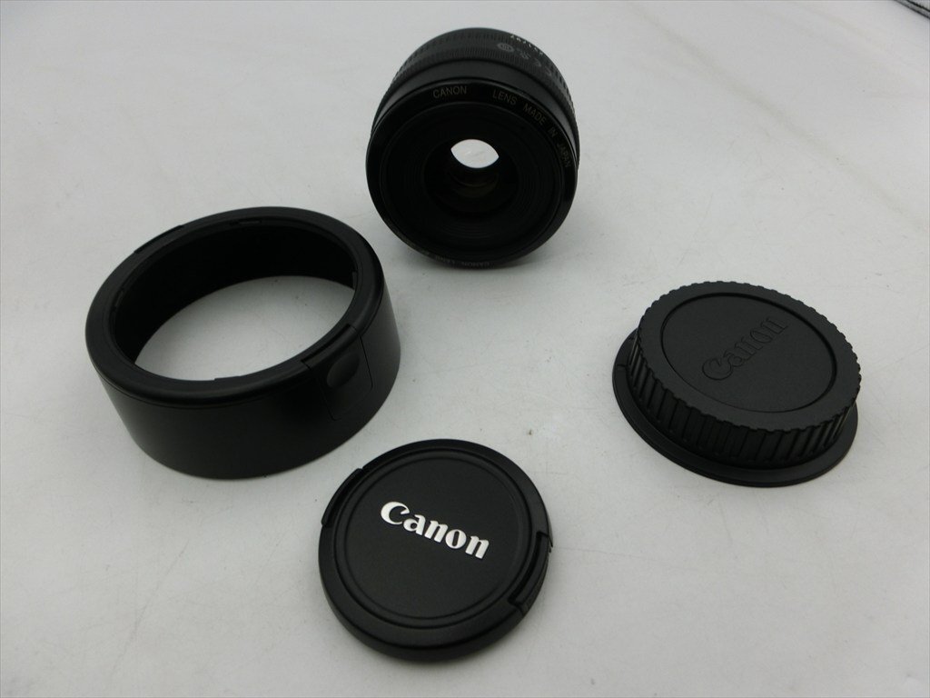 T【7q-71】【60サイズ】▲1円~/キャノン EF35mm F2 広角単焦点レンズセット/レンズフード 他/ジャンク扱い/※傷有拍卖
