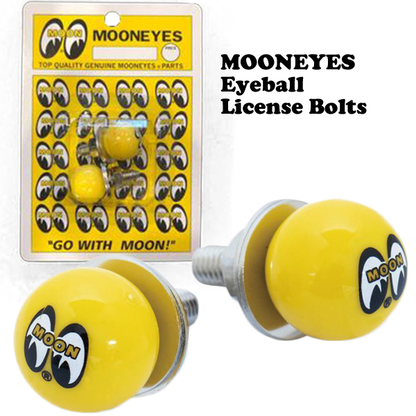 MOONEYES MOON EYES ムーンアイズ ライセンスボルト (左右SET) LICENSE BOLT イエロー 汎用 AA-113MN YE拍卖