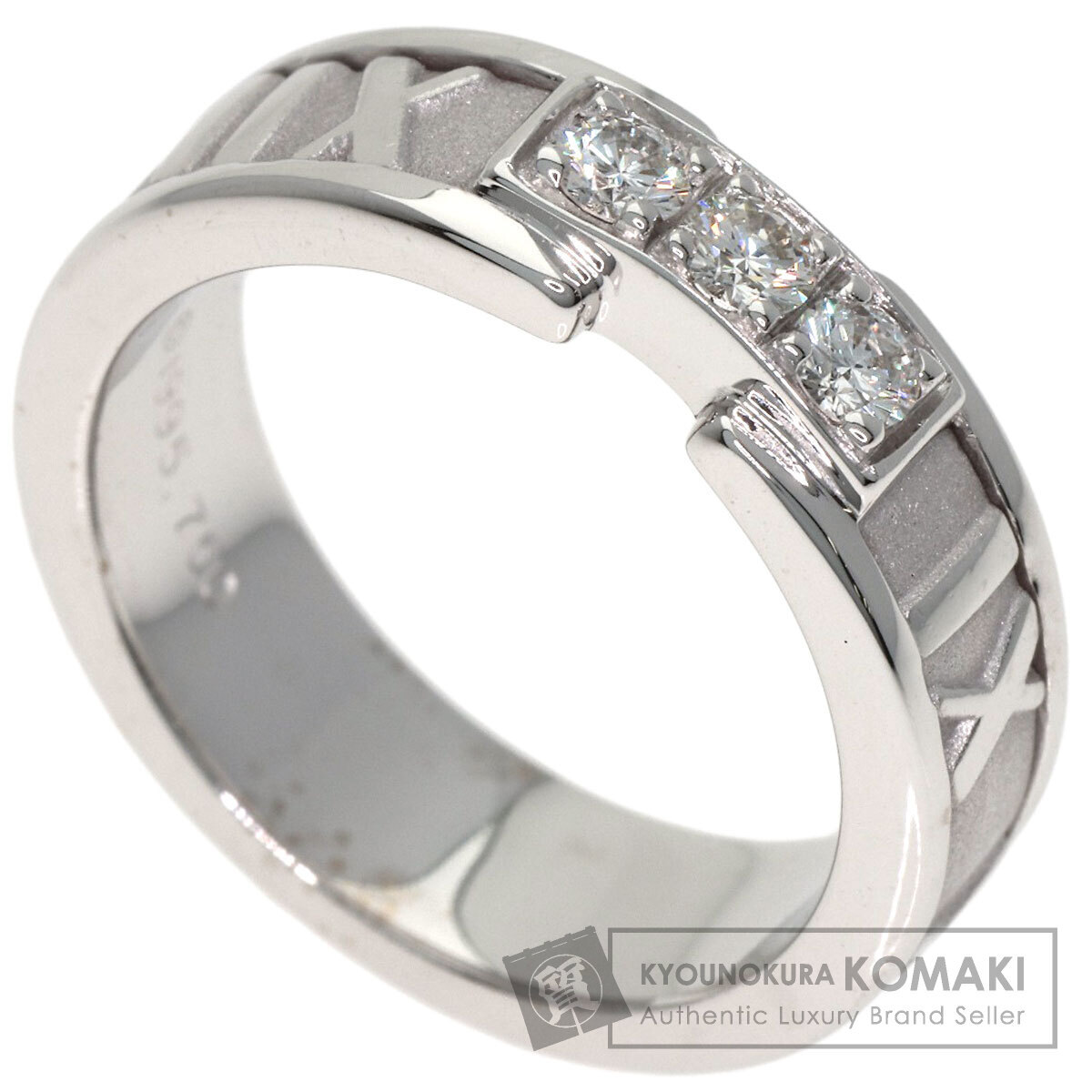 TIFFANY&Co. ティファニー アトラス ダイヤモンド リング・指輪 K18ホワイトゴールド レディース 中古拍卖