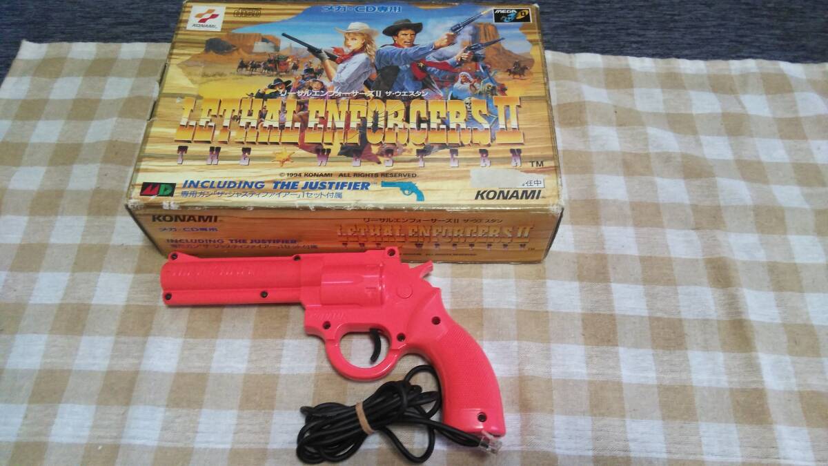 ■メガCD専用 リーサルエンフォーサーズⅡ ザ・ウェスタン(ガンコン同梱) + 2P用ガンコンセット拍卖