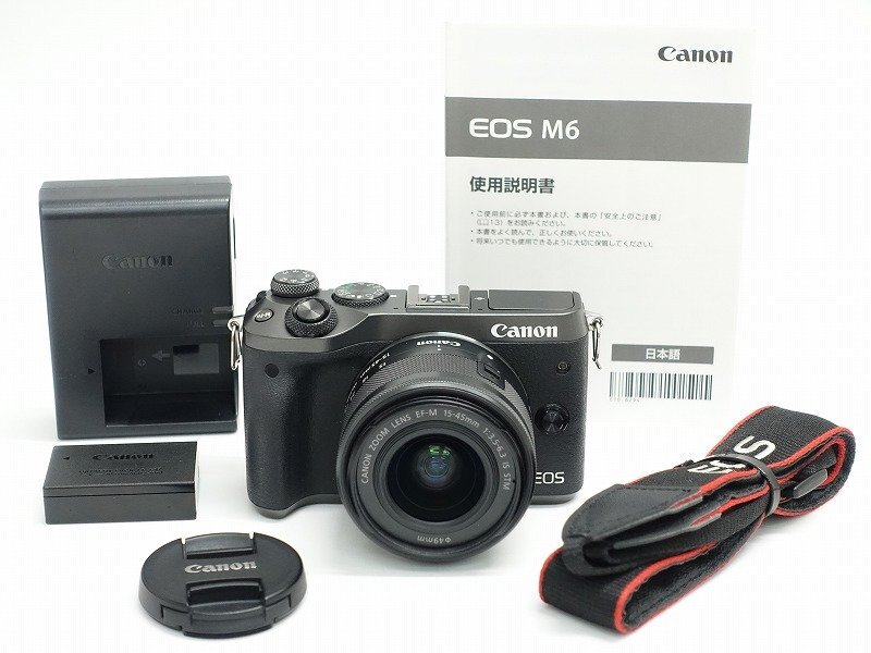 ●○Canon EOS M6 EF-M15-45 IS STM レンズキット ミラーレス 一眼カメラ EF-Mマウント キャノン○●034145003○●拍卖