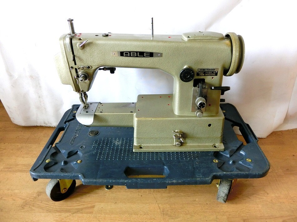 一律送料有 筒型上下送りミシン ABLE HB-150G ABLE MACHINE エイブル 工業用ミシン レザークラフト ビニール 鞄 アパレル 古着 【A102】拍卖