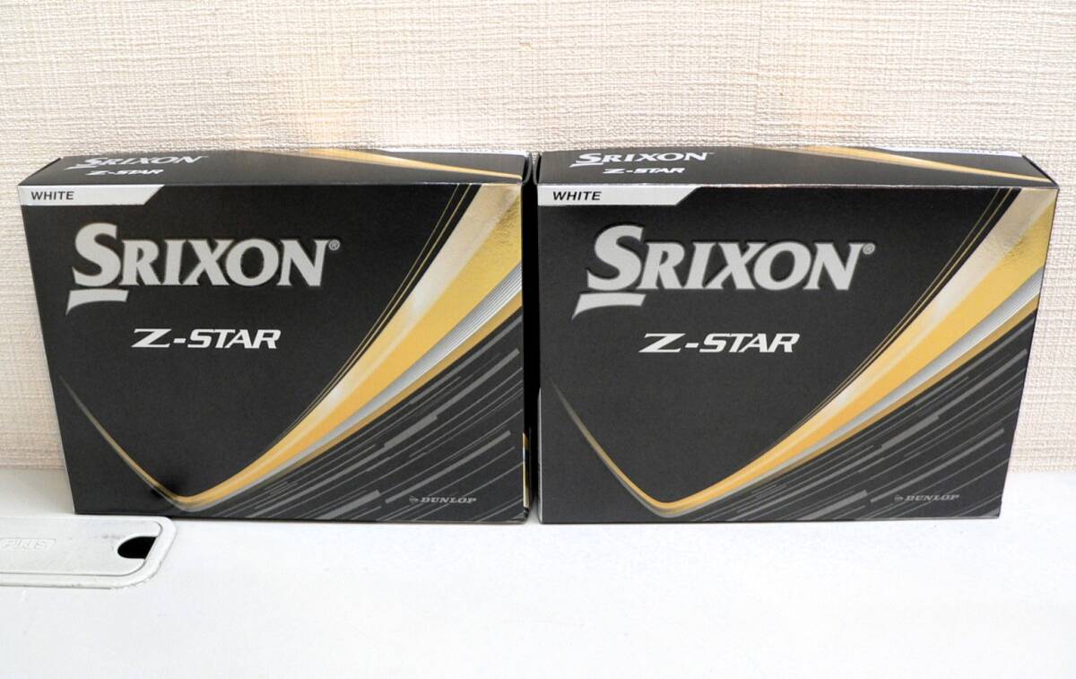 ●A46558 SRIXON ゴルフボール Z-STAR ホワイト 2ダース 未使用拍卖