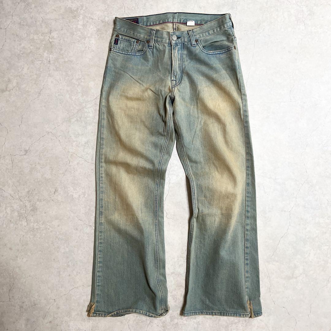 90s Abercrombie&Fitch USA製 フレアデニムパンツ アバクロンビーアンドフィッチ拍卖