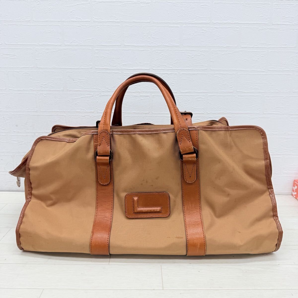 2057◇ LANCEL ランセル ボストンバッグ ライトブラウン レディース 鞄拍卖