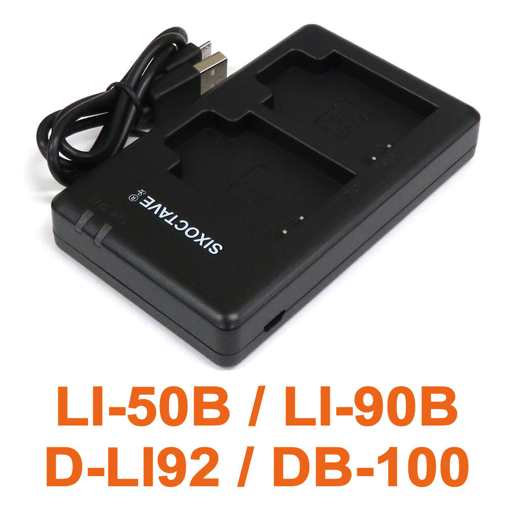 LI-50B / LI50B OLYMPUS 互換USB充電器 デュアル STYLUS TOUGH-6000、STYLUS TOUGH-8000、STYLUS XZ-10、STYLUS-9000、拍卖