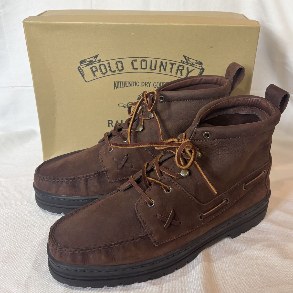 【90s】POLO SPORT ALL WEATHER SIERRA モカシンブーツ レザー 茶/ブラウン メンズ 29cm/US11 ポロスポーツ ラルフローレン VINTAGE 正規拍卖