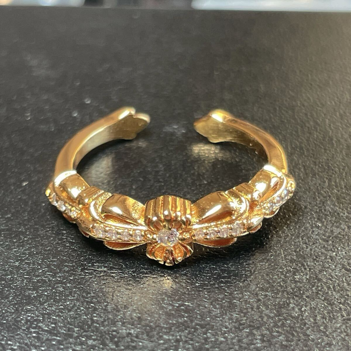 クロムハーツ Chrome Hearts フローラルリング 指輪 クロス メンズ ストーン 22K加工 ゴールド シルバー925 刻印 21号拍卖