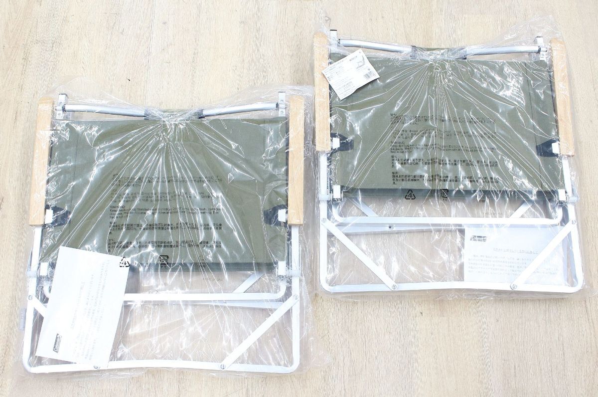 ○【未使用2脚セット】 Coleman コンパクトフォールディングチェア 2000033562 オリーブ ○MOF10402 コールマン拍卖