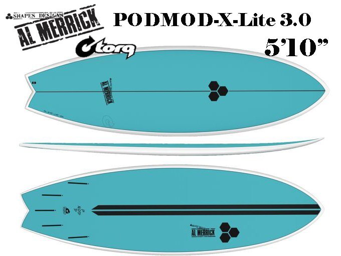 【最終処分】AL MERRICK X-LITE PODMOD torq/5'10” MarineBlue新品拍卖