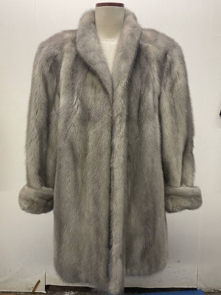 ミンクコート アメリカンファーアワード ウルトラ■THE AMERICAN FUR AWARDS AMERICAN ULTRA ファーコート 着丈79cm■中古品拍卖