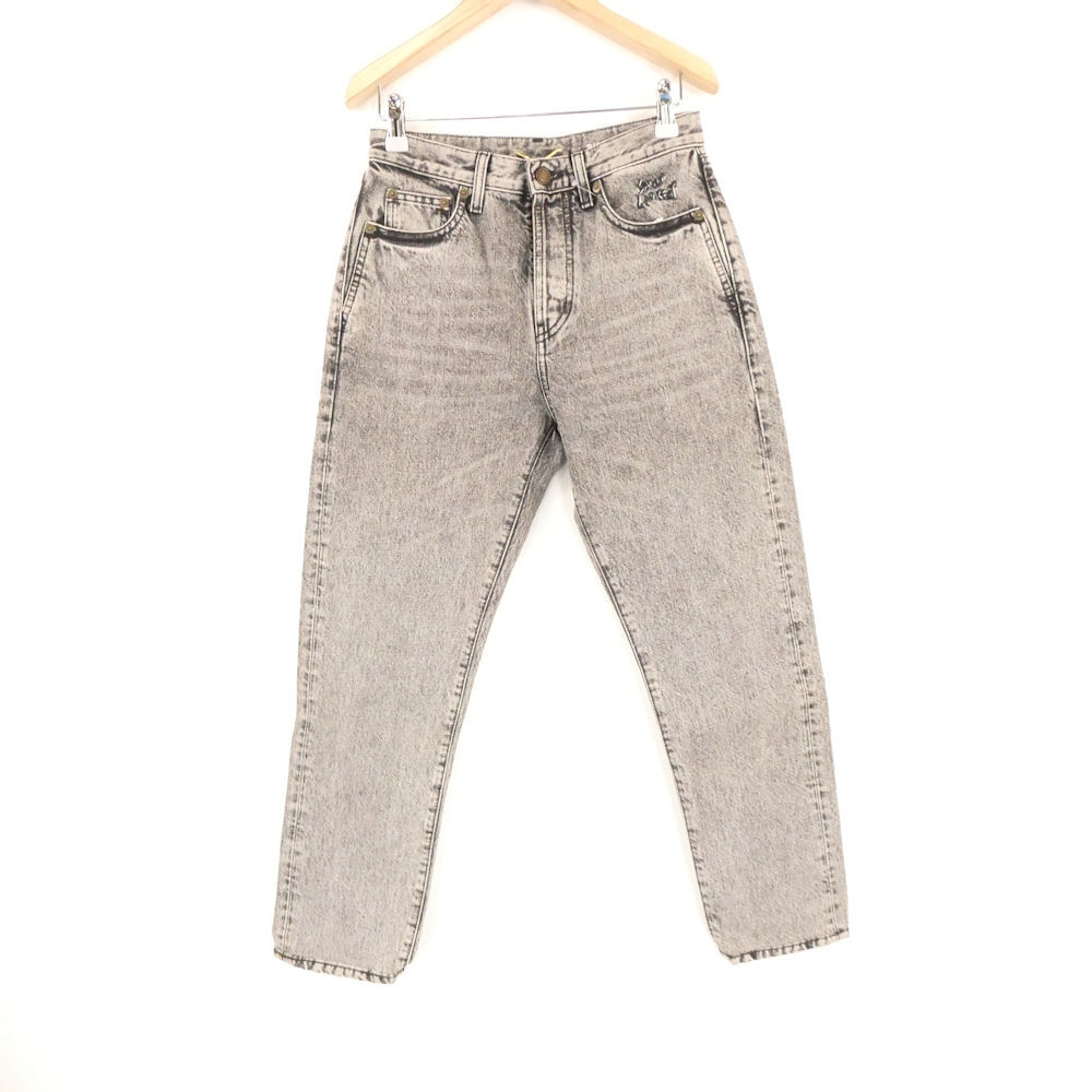 美品 SAINT LAURENT サンローラン 500454 YE805 デニムパンツ 25 コットン100% ジーンズ ジーパン レディース AM8571A44拍卖
