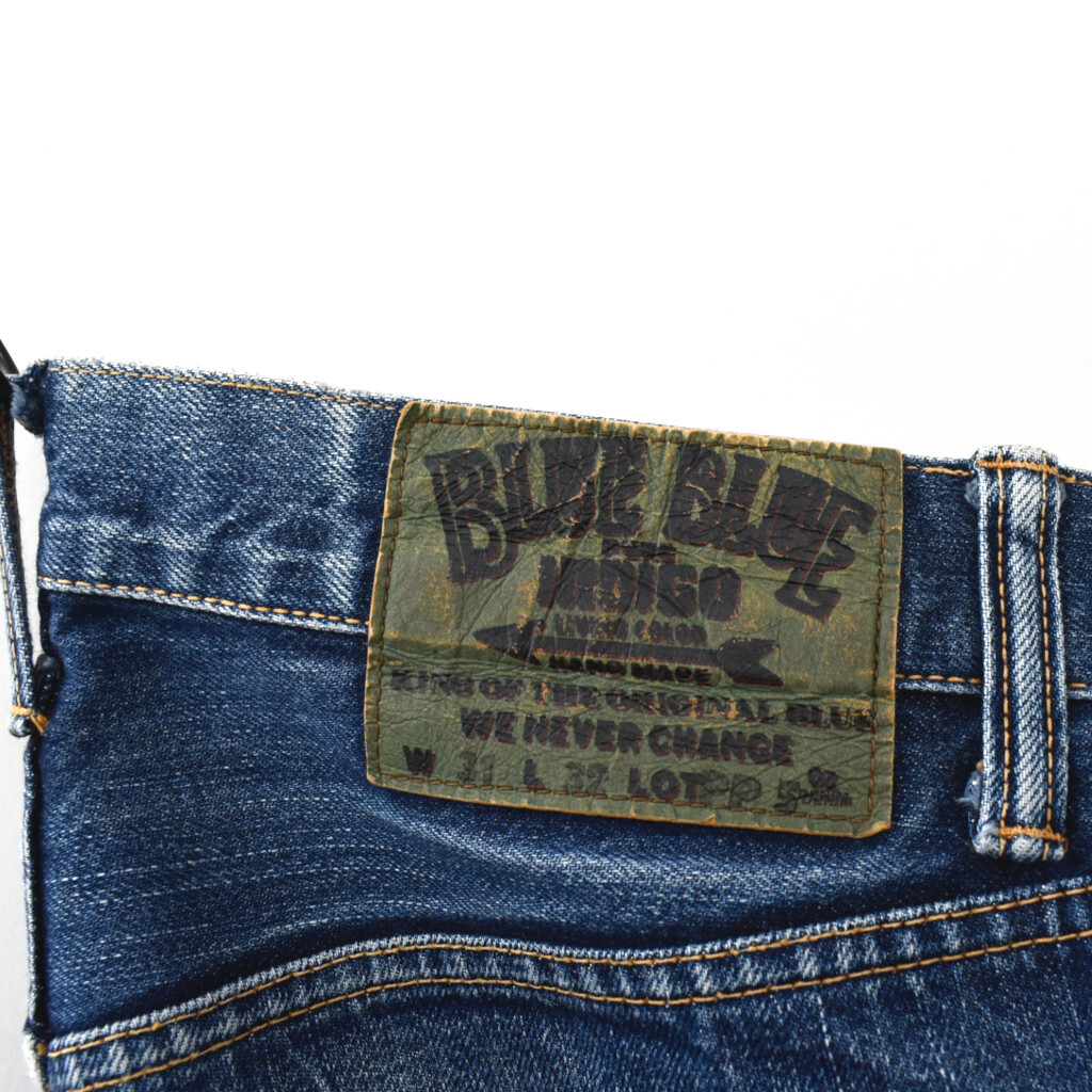 良色 Blue Blue ブルーブルー PP 5 インディゴ デニム パンツ 31 日本製 ハリウッドランチマーケット vintage 藍拍卖