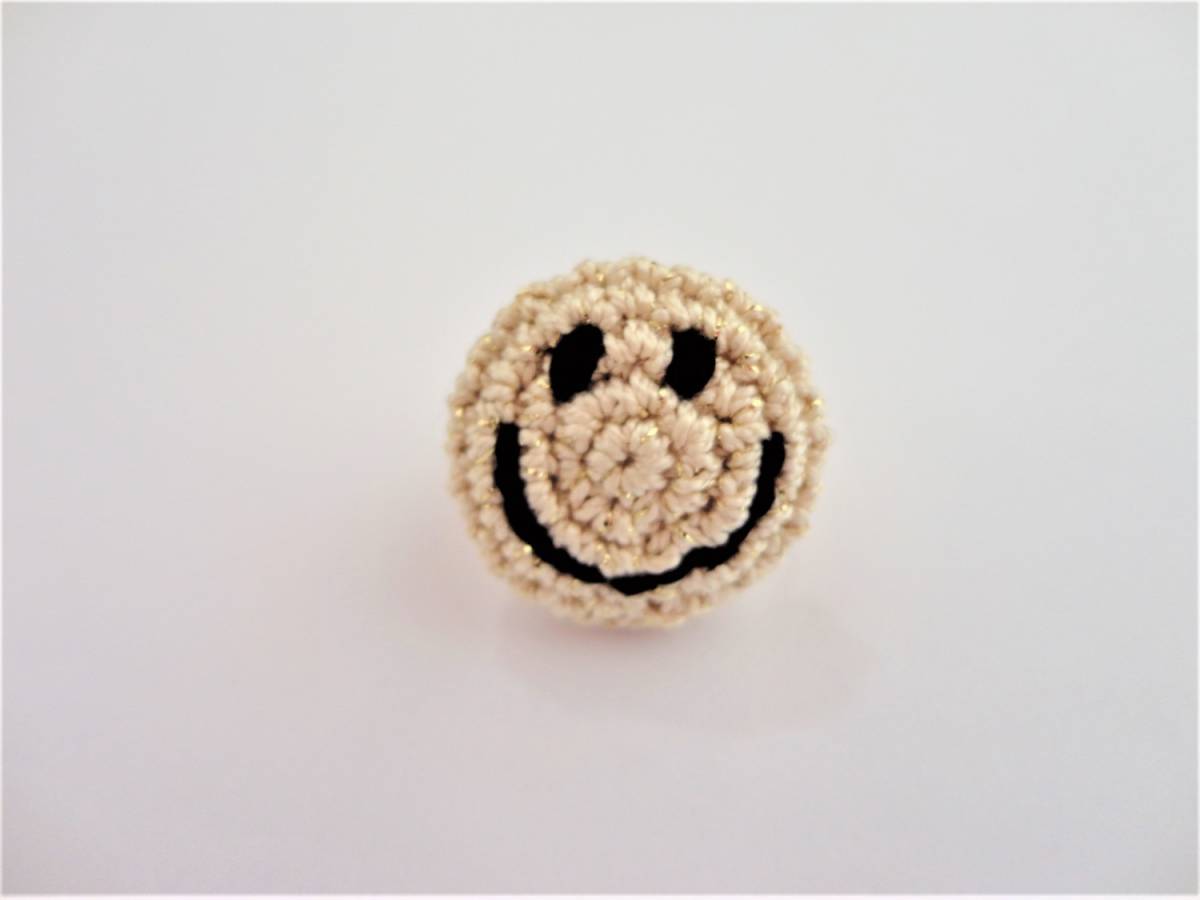 ニコニコ(^-^)スマイルのヘアゴム*レース編み*ハンドメイド*刺繍*a356拍卖