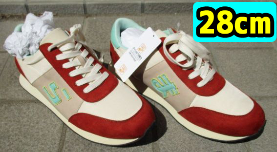 新品 遂にラスト1個 即決あり 希少 完売品 激レア! しまむら ロゴ スニーカー 28cm ひらがな クレイジーカラー 靴 シューズ拍卖