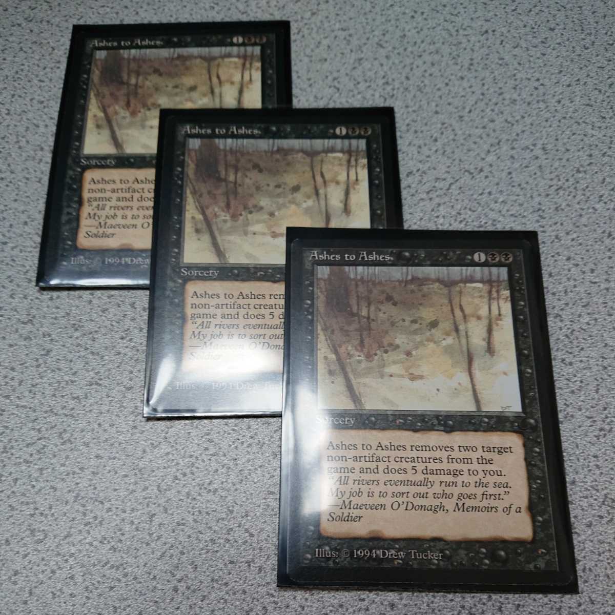 MTG DRK 灰は灰に 英語 三枚セット Ashes to Ashes 即決拍卖
