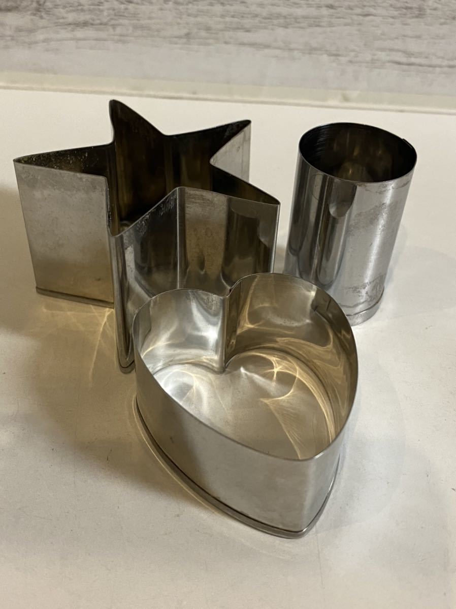 クッキー型 3個セット ハート型 星型 丸型 製菓用品拍卖