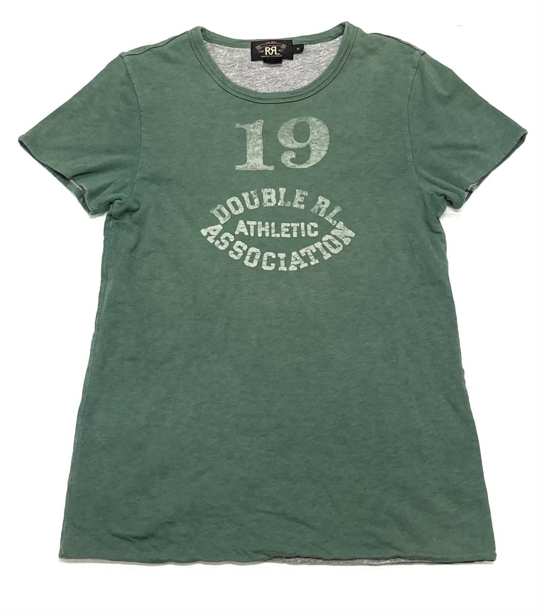 RRL ダブルフェイス Tシャツ 緑×灰 XS リバーシブル拍卖