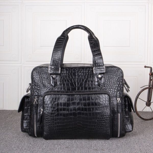 ☆逸品 ワニ革 鞄 クロコダイルレザー ハンドバッグ 旅行バッグ トートバッグ 出張 旅行鞄 通勤 出張 大容量 メンズ 男性 人気 プレゼント拍卖