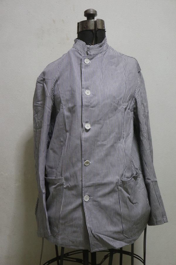 Sam 5315 送料無料 イタリア軍 ストライプ コックシャツ ジャケット 軍用 軍物 軍モノ ミリタリー ビンテージ拍卖