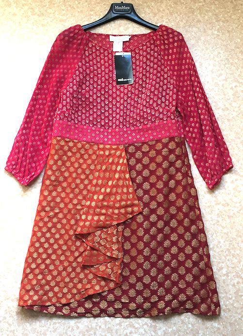 最終価格★L'AUTRE CHOSE ロートルショーズ★金糸総刺繍ドレス・ワンピース・レッド系・42・Lサイズ・¥60,500★未使用拍卖