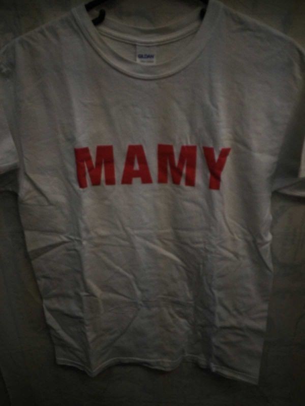00012 バンドTシャツ メイミー 白 ロゴT MAMY 仙台拍卖