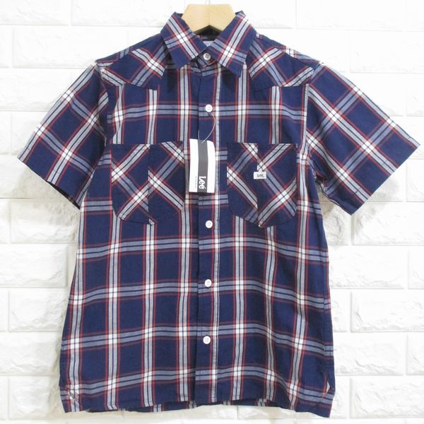 【Lee】未使用!◆リー 半袖チェックシャツ◆レディース/M拍卖
