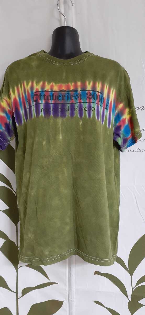 Y 6/3 GILDAN 半袖Tシャツ USA古着 アメカジ2010Dftoberfest nederland colorado サイズM グリーン拍卖