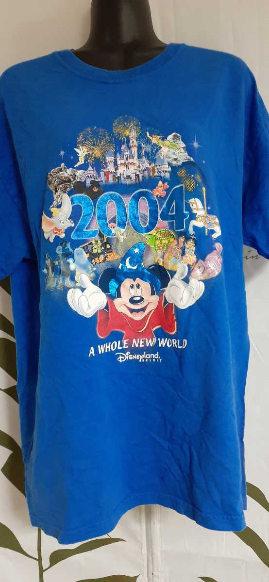 Y 5/3 DISNEYLAND RESORT 2004 半袖Tシャツ サイズL ブルー拍卖