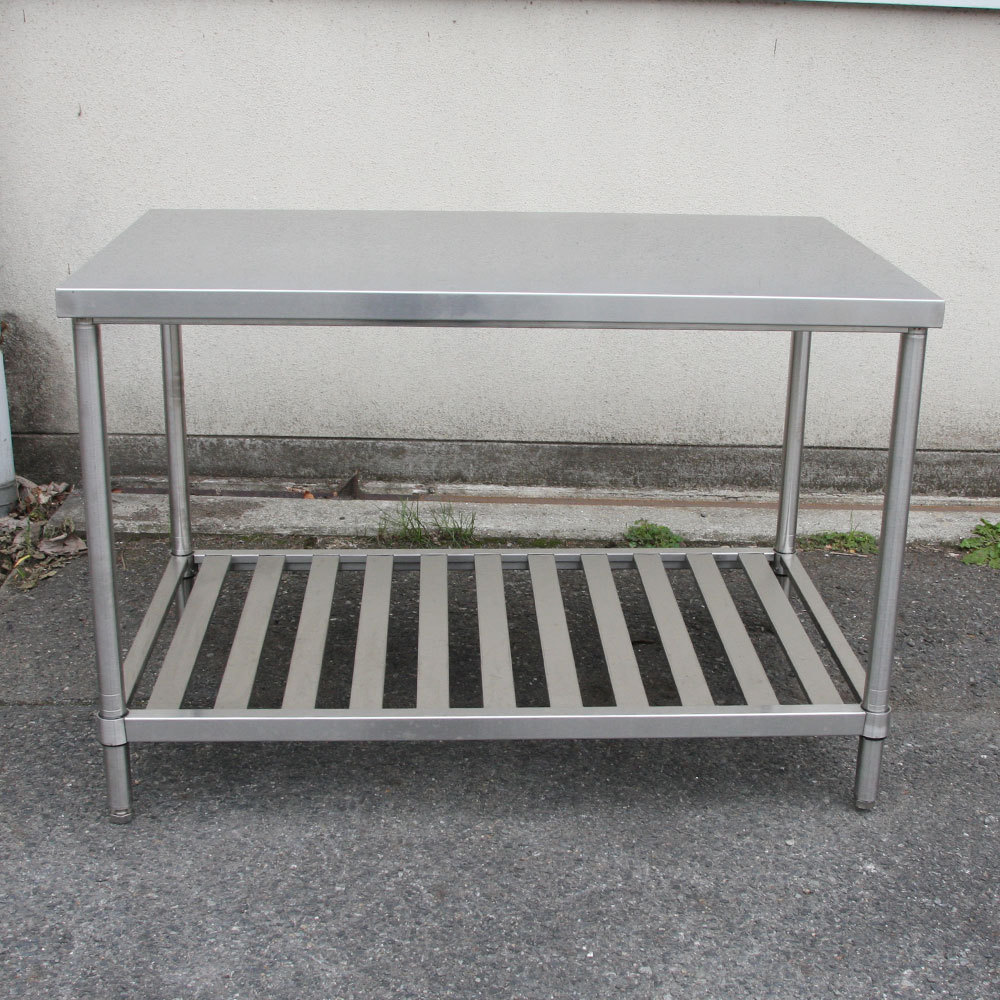 【中古】ステンレス作業台スノコ棚付 1200×750×800 店頭受取も可能拍卖