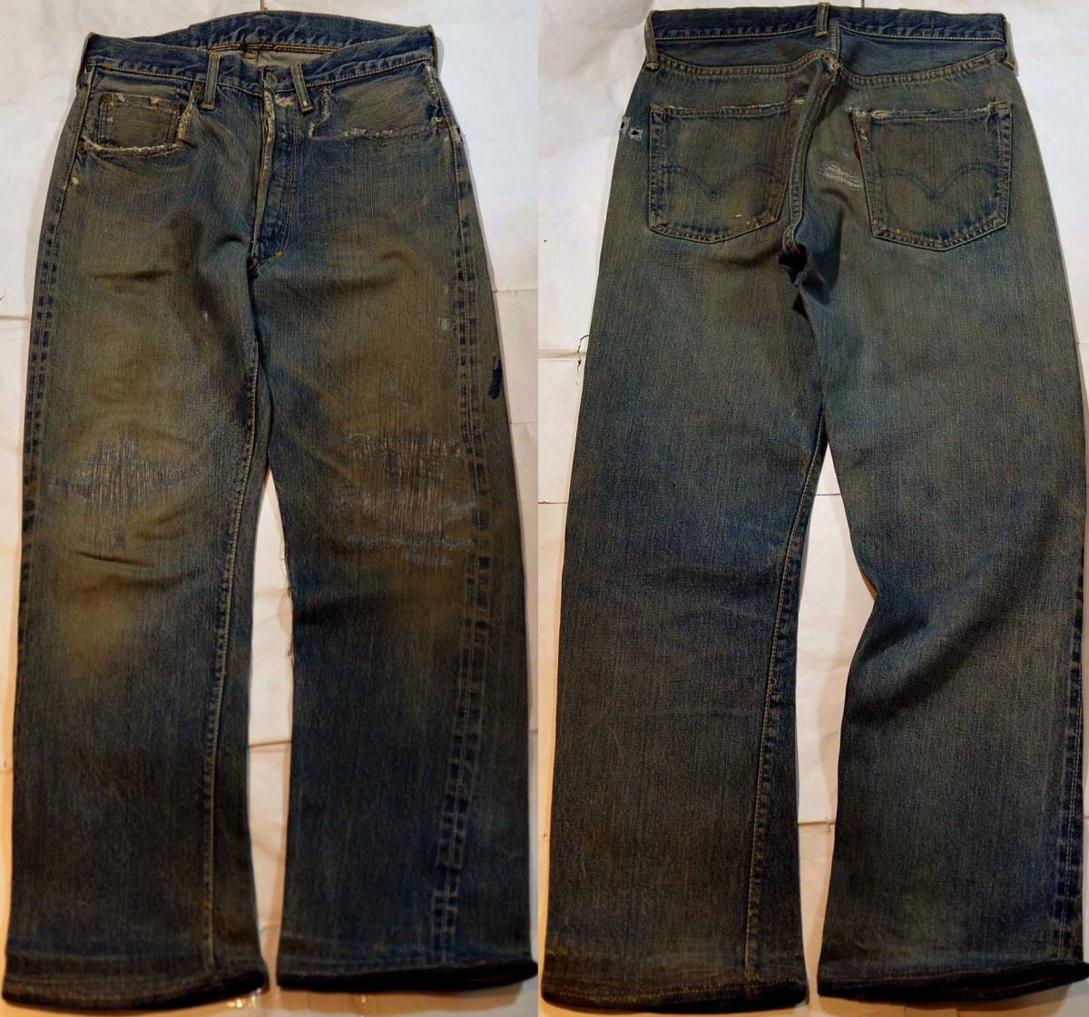 t649/LEVIS501XXギャラ入り 50's ヴィンテージ オリジナル 色落ち抜群!拍卖