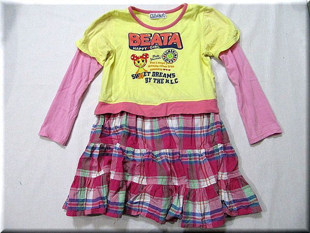 ☆★KLC ケイエルシー キャラプリント 長袖ワンピース 130センチ★☆拍卖