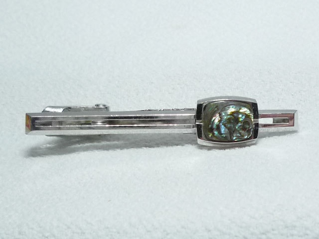 アヴァロンシェル シェル入りネクタイピン タイバータイピン ビンテージアンティークデザイン綺麗☆レトロ古物在庫処分品☆a151拍卖